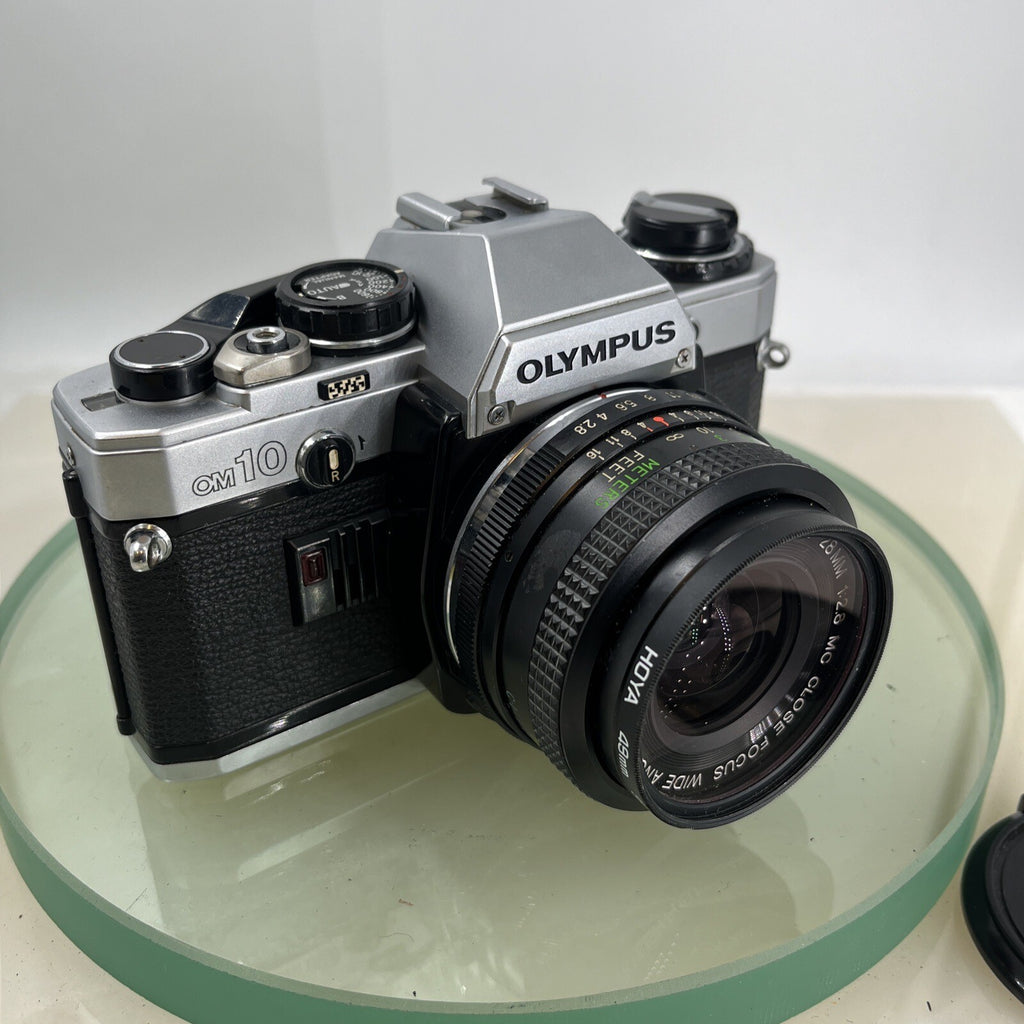 Olympus OM10 35mm SLR Film Camera + Vivitar 28mm 1:2.8 MC  Lens/ WORKING #9068