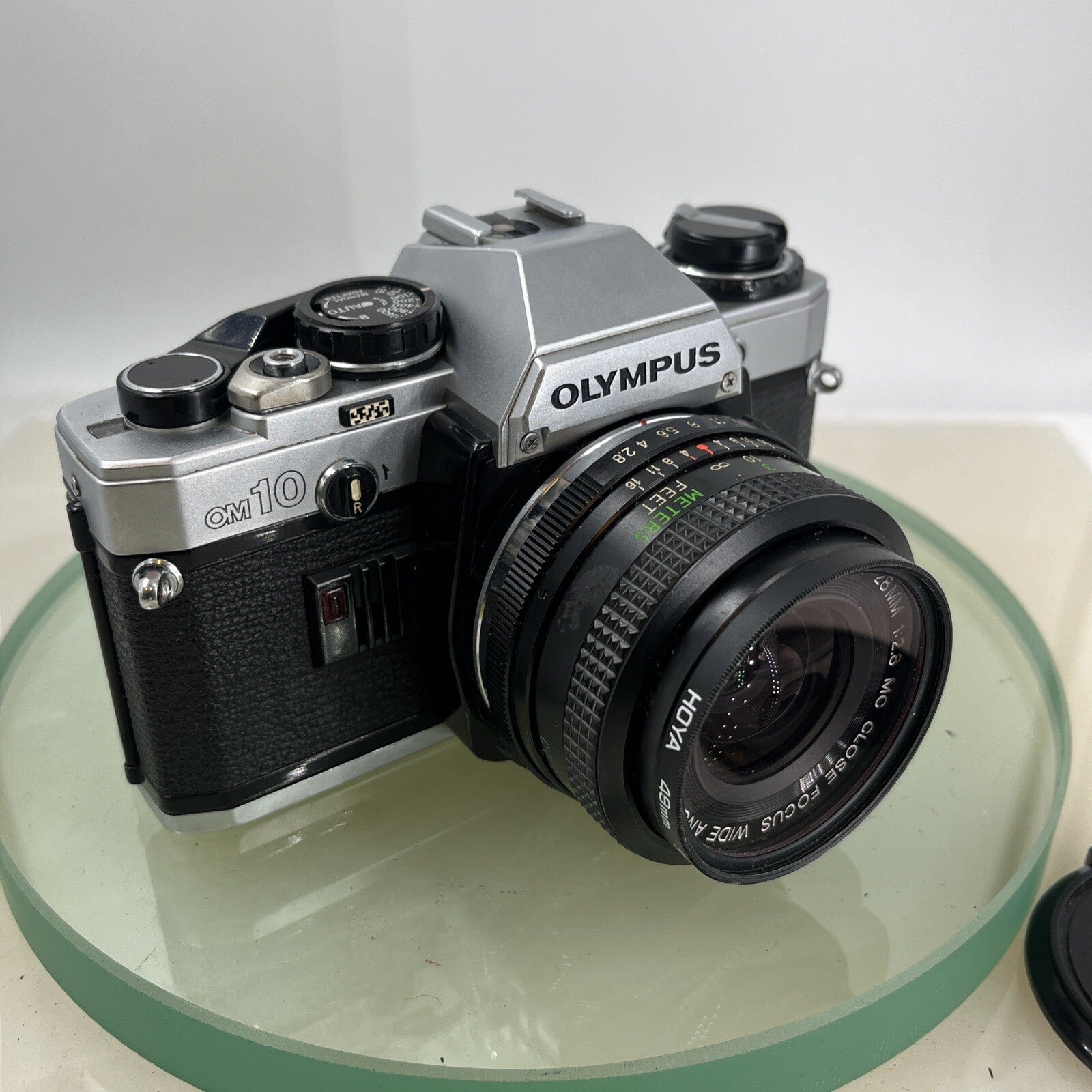 Olympus OM10 35mm SLR Film Camera + Vivitar 28mm 1:2.8 MC  Lens/ WORKING #9068