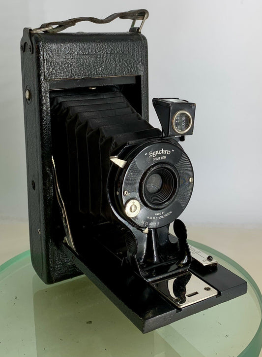 Vintage Synchro Shutter Folding Camera Made In England - 1950
