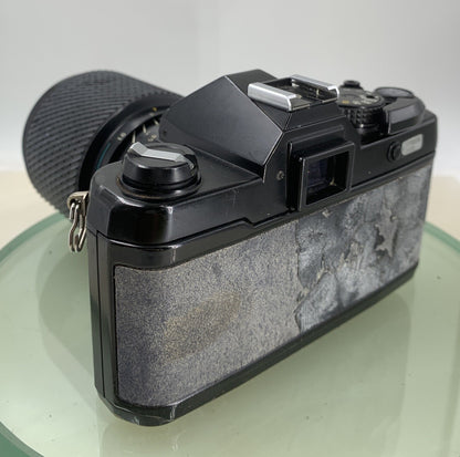 YASHICA FX-3 SUPER 2000 VINTAGE FILM CAMERA BLACK 70-210mm +BAG TESTED - 2094