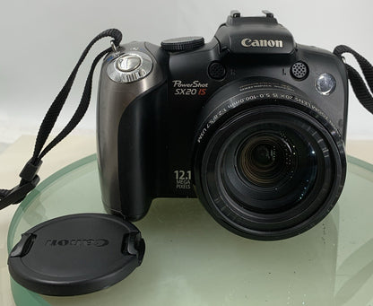 Canon Power Shot SX20 IS Digital COMPACT CAMERA 12.1 BLACK WITH BAG TESTED - 4501