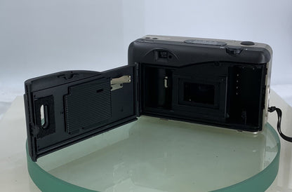 PRETEC KH70 ZOOM AF POINT AND SHOOT FILM CAMERA SILVER WITH COVER TESTED - 8336