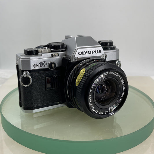 Olympus OM10 35mm SLR Film Camera + Vivitar 28mm 1:2.8 MC  Lens/ WORKING #6110