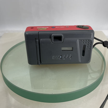 OLYMPUS AF-10 LIMITED EDITION RED QUARTZDATE 35mm FILM CAMERA TESTED  #4784