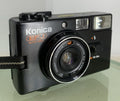 Konica EFJ 35MM AUTODATE BLACK POINT AND SHOOT FILM CAMERA BLACK TESTED - 8240