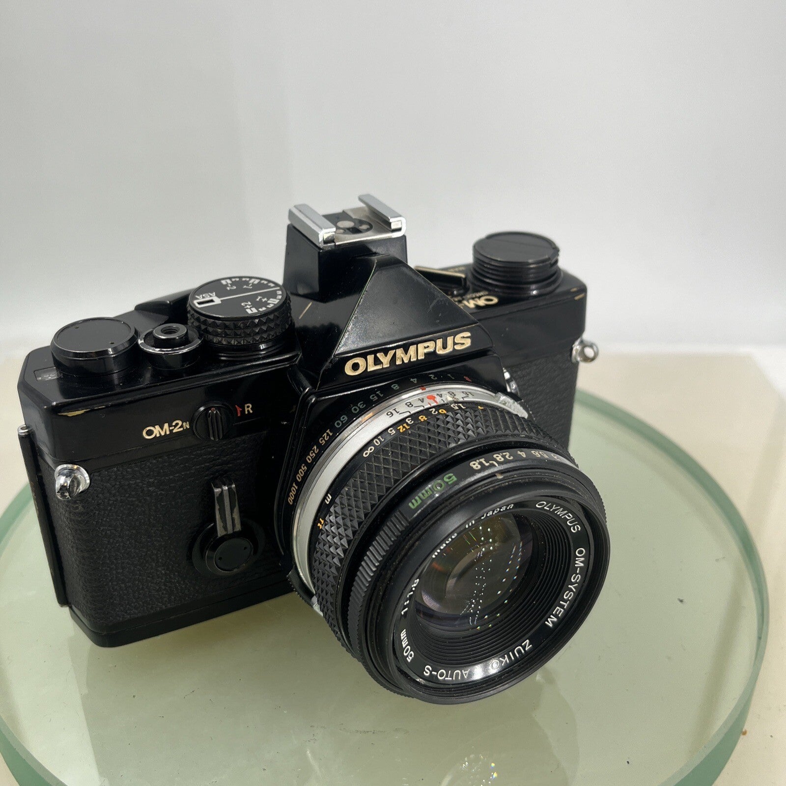 Olympus OM-2n Black - 35mm SLR Film Camera + 50mm f/1.8 Lens-Tested & Working87911