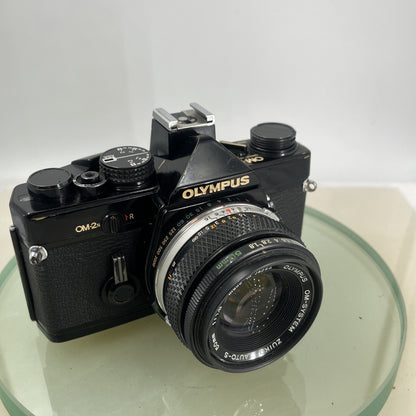 Olympus OM-2n Black - 35mm SLR Film Camera + 50mm f/1.8 Lens-Tested & Working87911