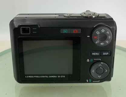 Casio Exilim EX-Z110 6MP COMPACT DIGITAL CAMERA NO CHARGER BLACK - TESTED - 2825