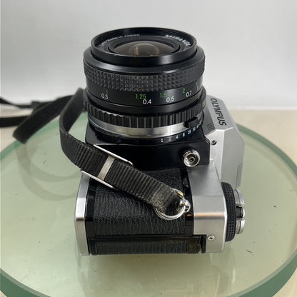 olympus Om20 35mm slr film camera With Miranda 28mm 1:2.8  Lens TESTED .#9118