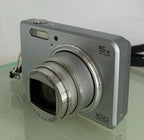 Fujifilm Digital Camera FinePix J210 SILVER+ CHARGER + WIRE+4GB CARD TESTED- 9832