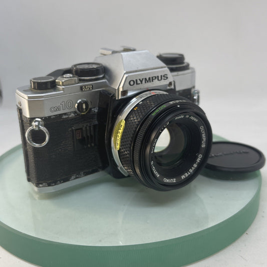 Olympus OM10 35mm Film SLR Manual Camera +Olympus 50/1.8 MC Zuiko Lens TESTED3900