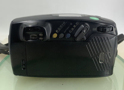 PENTAX ZOOM 105 SUPER CAMERA BLACK WITH COVER GOOD CONDITION TESTED - 3015