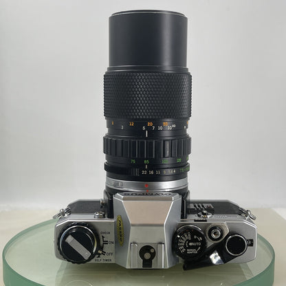 Olympus OM10 35mm SLR Film Camera +Zuiko 75-150mm f4 Silver Nose Lens TESTED#6276