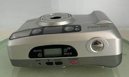 SAMSUNG FINO 800 35MM FILM CAMERA 38-80MM LENS SILVER CLEAN TESTED - 7658