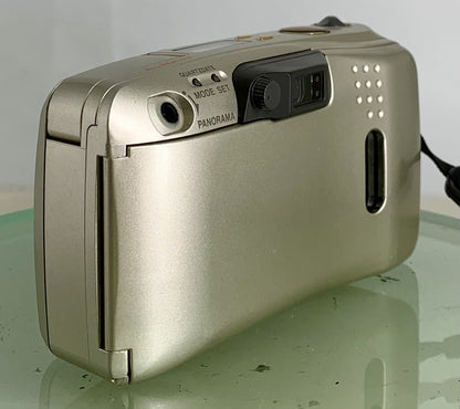 Olympus μ Mju Zoom 140 Deluxe Point & Shoot Film Camera 38-140mm+Case+TESTED-3045