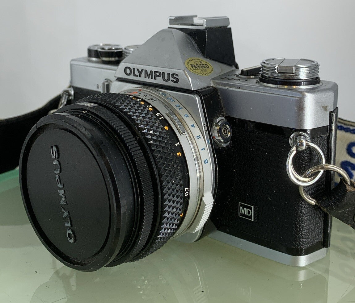 Olympus OM-1N MD 35mm Film SLR Manual Camera with Olympus 50/1.8 Zuiko Lens #1782