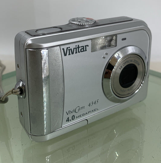Vivitar Vivicam 4345 4.0MP Compact Digital Camera SILVER NO CARD TESTED - 7600