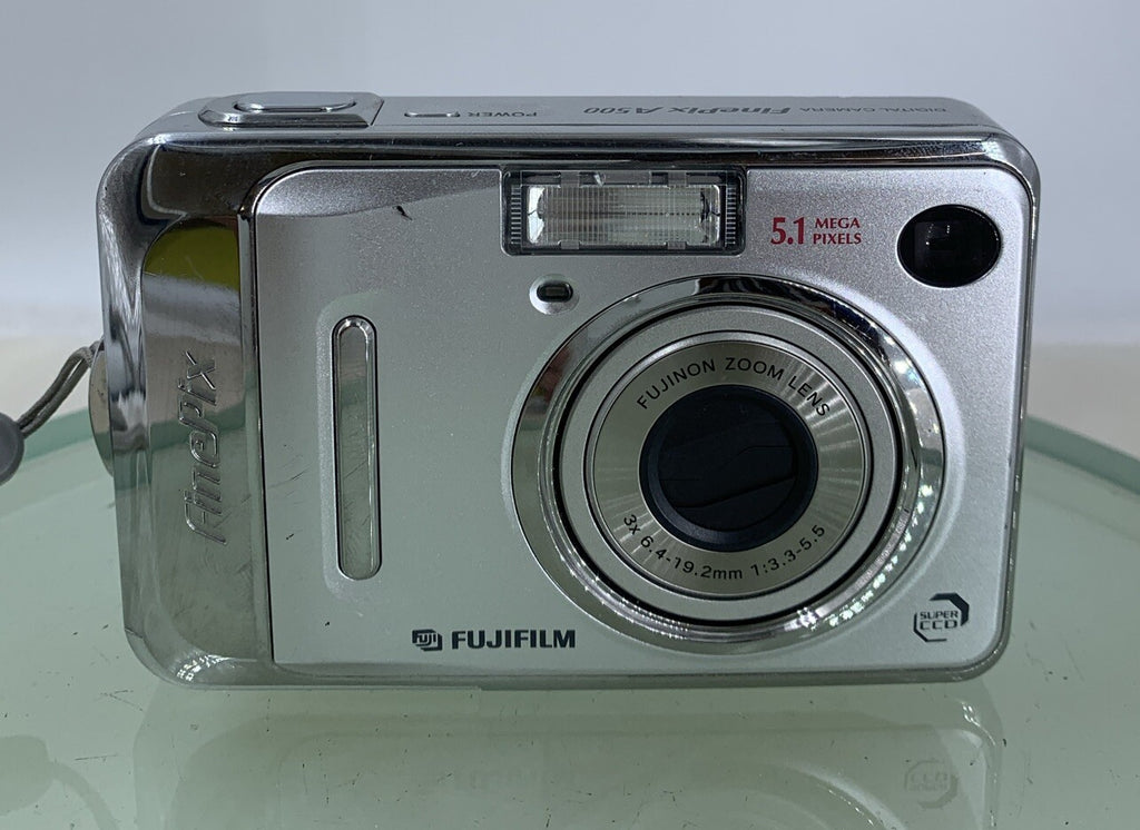 Fujifilm FinePix Digital Camera A500 5.1MP SILVER NOCARD NO CHARGER TESTED - 5751