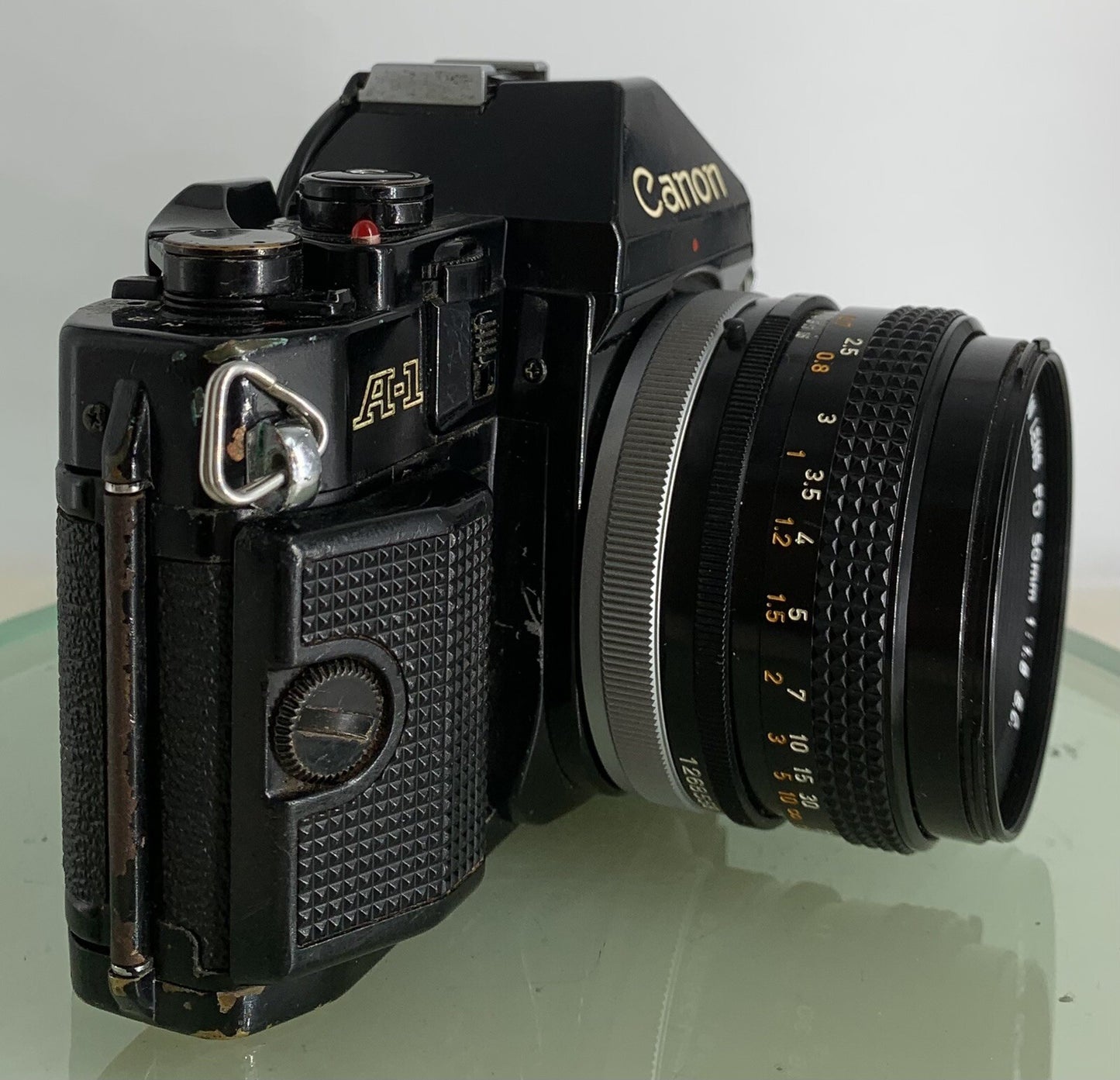 BEAUTIFUL Canon A-1 35mm SLR Camera Body+ FD 50mm f/1.8 FULLY WORKING #1702