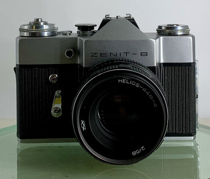 Vintage Zenit - B SLR Camera + HELIOS-44M-4 2/58 Lens + SILVER + TESTED - 651