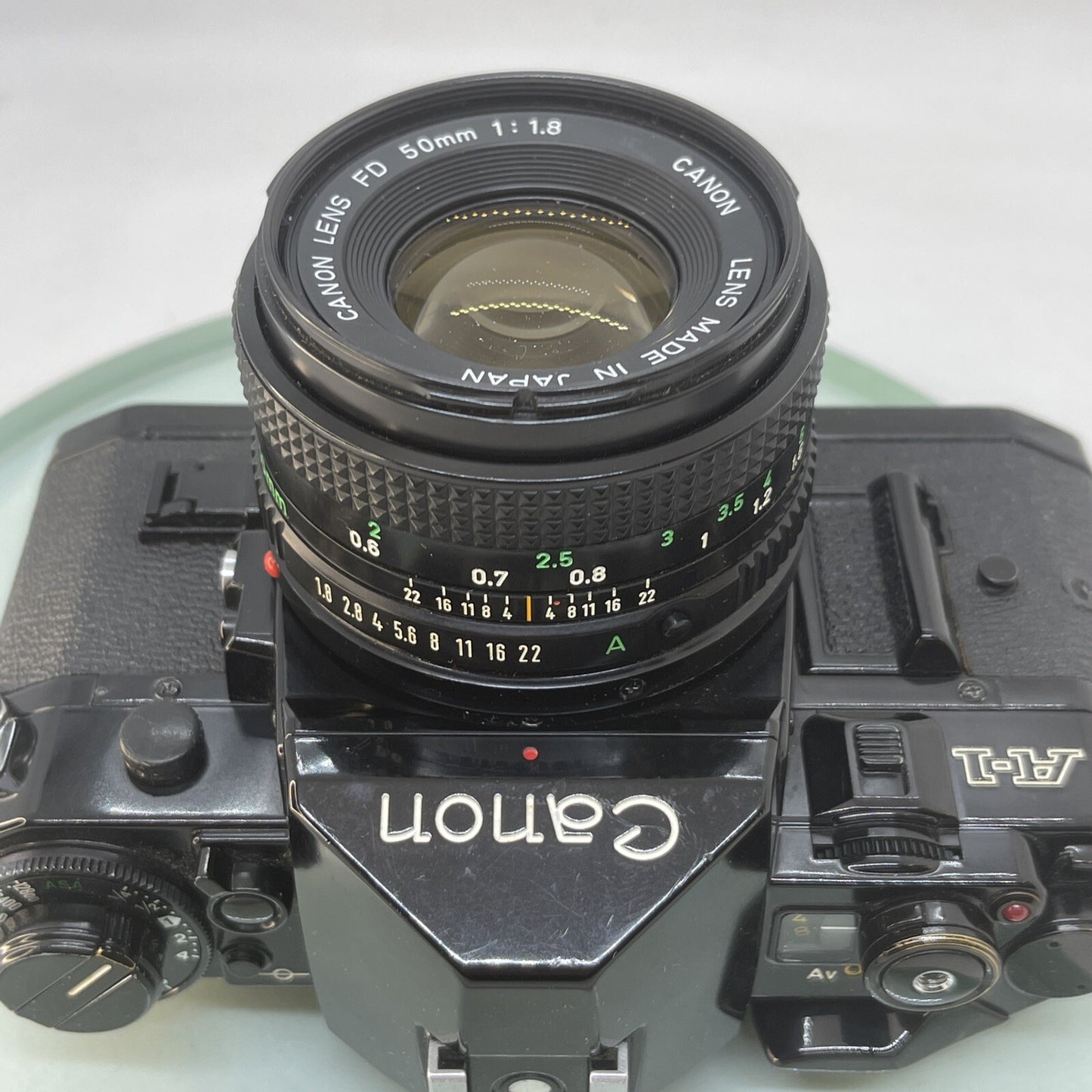 BEAUTIFUL Canon A-1 35mm SLR Camera Body+ FD 50mm f/1.8 Olympic FULLY WORKING3726