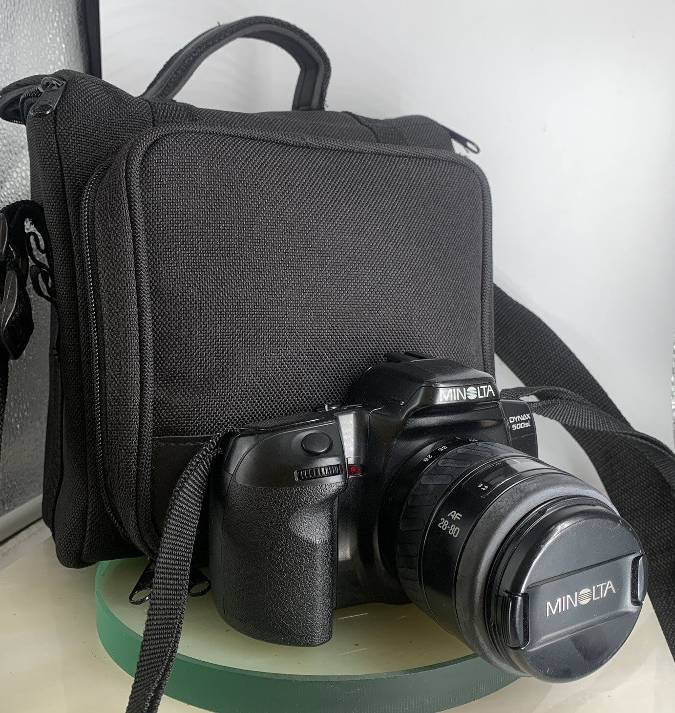 Minolta Dynax 500si 55mm AF ZOOM Film Camera 28-80mm Lens + BAG + Tested - 1170