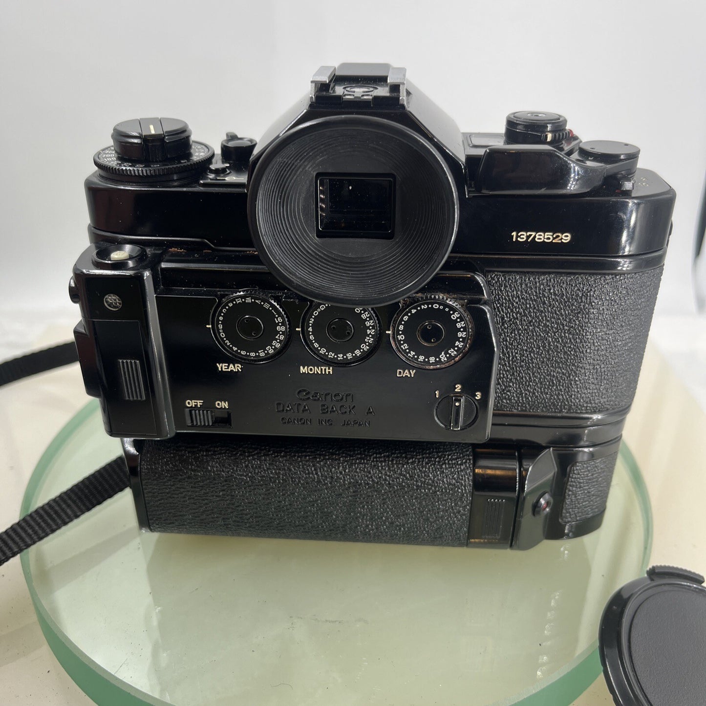 Canon A-1 35mm SLR Camera Body+ FD 50mm f/2.8 + POWER WINDER FULLY WORKING #8773