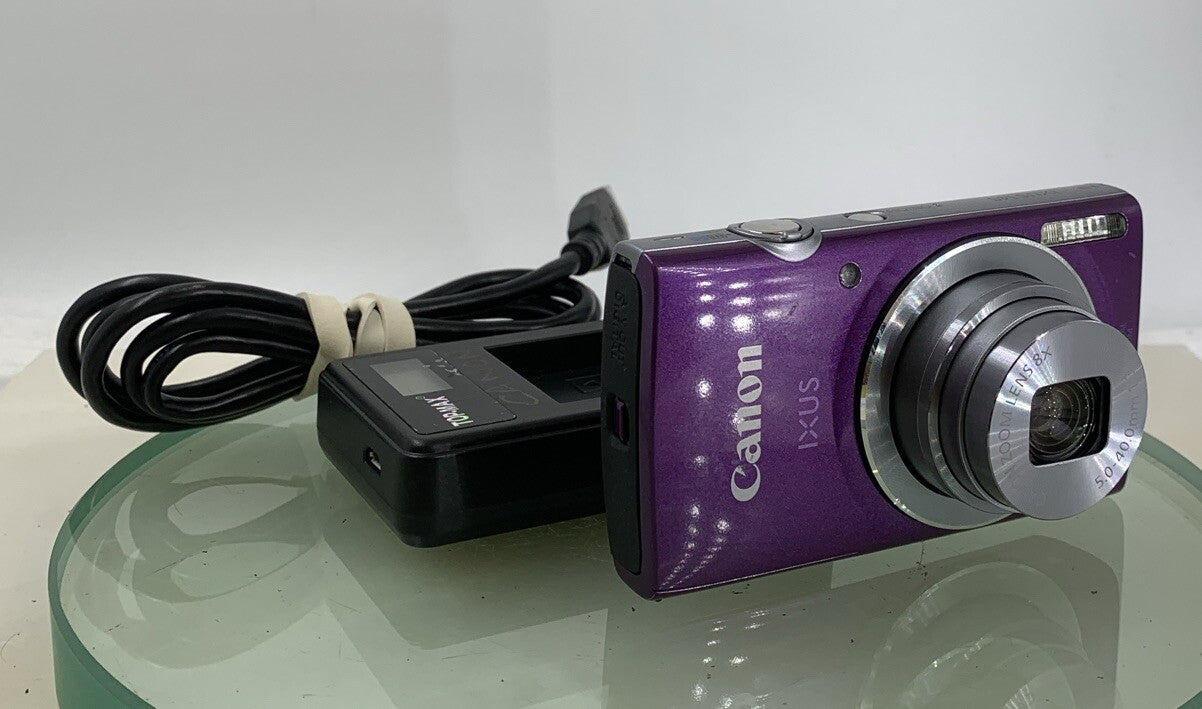 Canon IXUS 145 Digital Camera PURPLE + CHARGER + WIRE + 2GB CARD TESTED - 6580