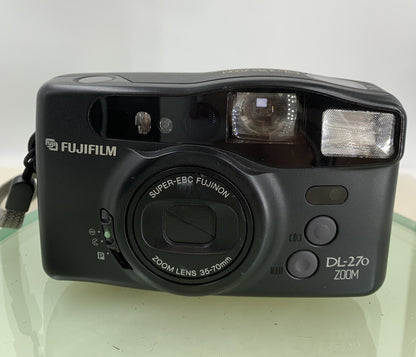 FUJIFILM DL-270 ZOOM SUPER Panorama 35mm Film Camera With COVER TESTED - 9962
