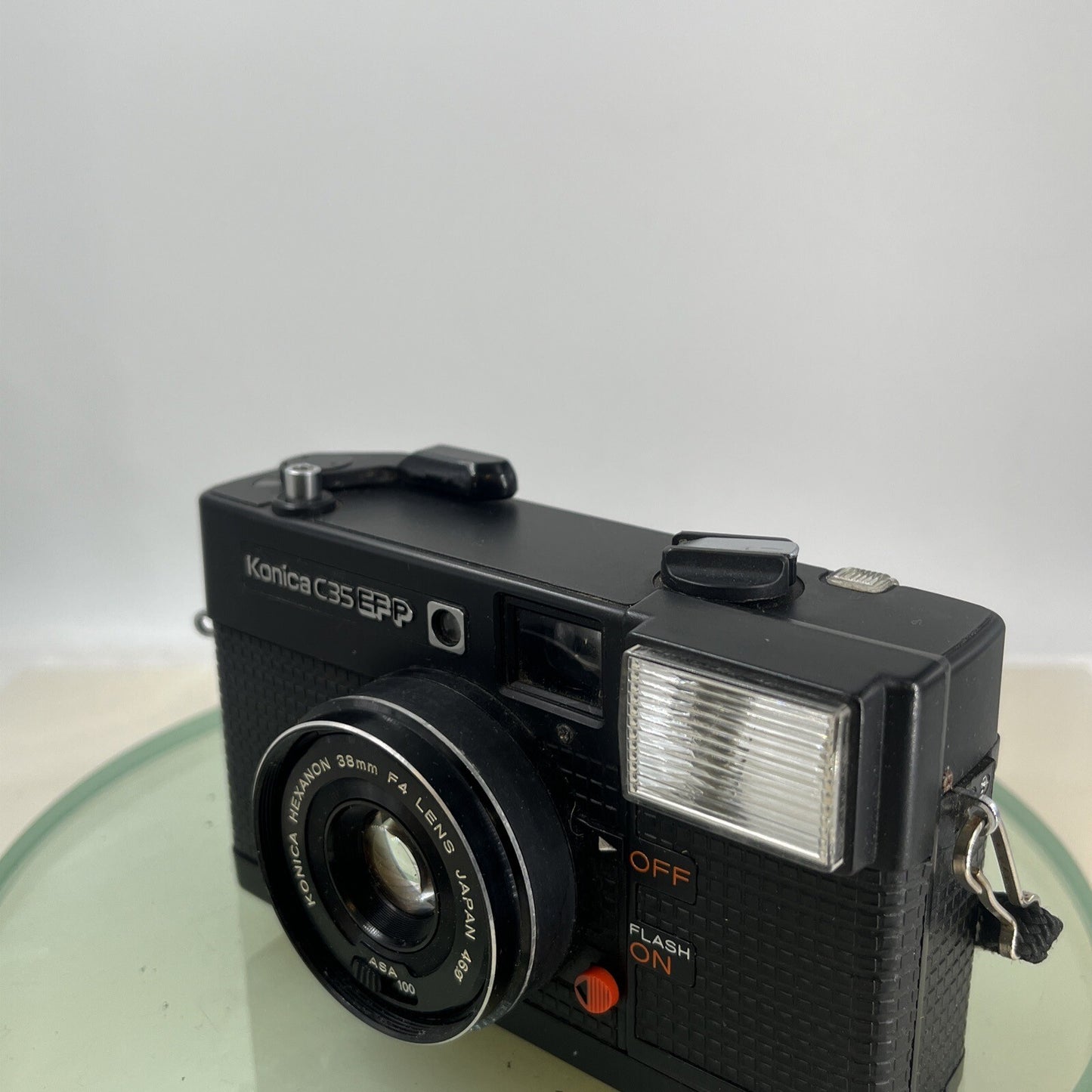 KONICA C35 EF-P VINTAGE 35mm FILM CAMERA MANUAL WIND HEXANON 38mm F4 LENS 4513