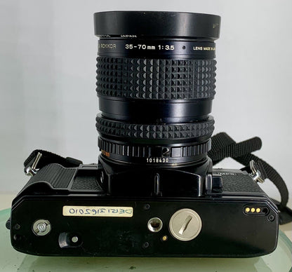 Minolta X-700 35mm Film SLR Manual Camera + Minolta 35-70mm 1:3.5 Lens TESTED3658