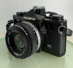 Olympus OM-2n Black - 35mm SLR Film Camera + 50mm f/1.8 Lens-Tested & Working 722