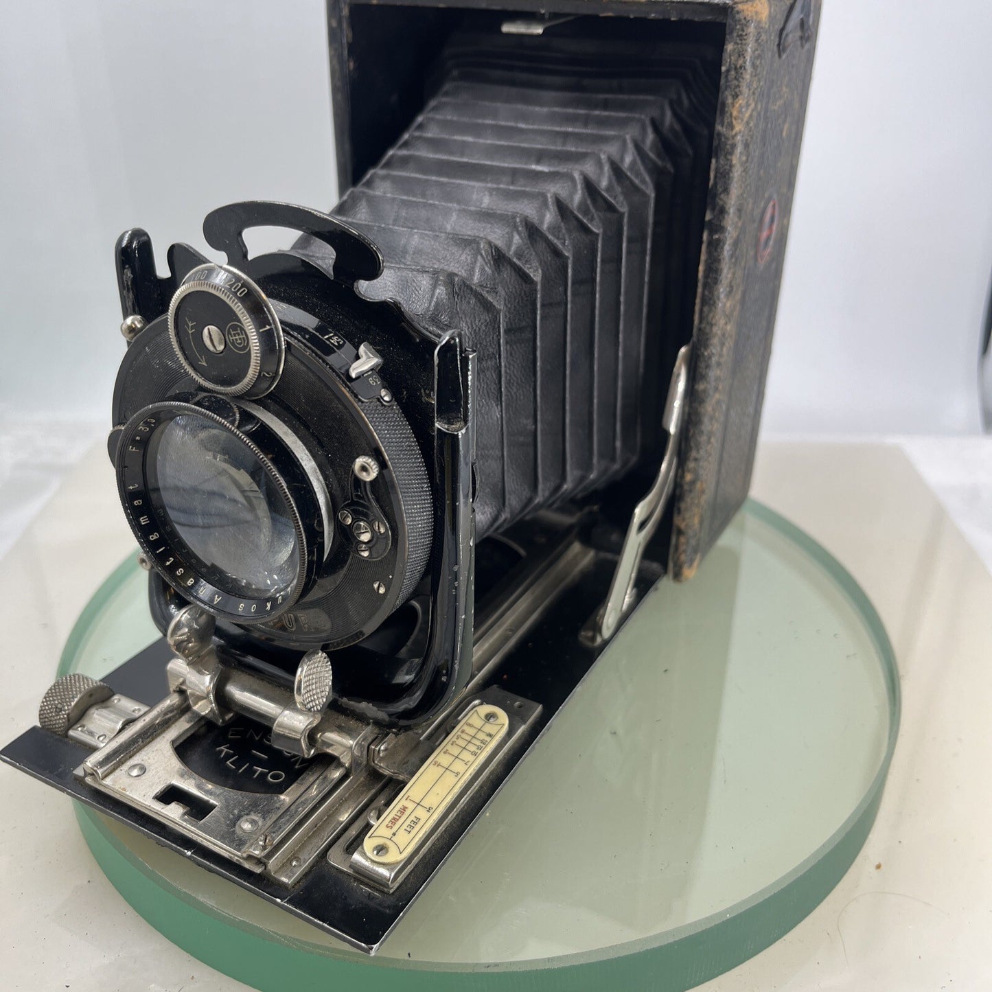 Houghton Butcher Ensign KLITO Double Extension 1912-16 Folding Camera LUKOS f=33