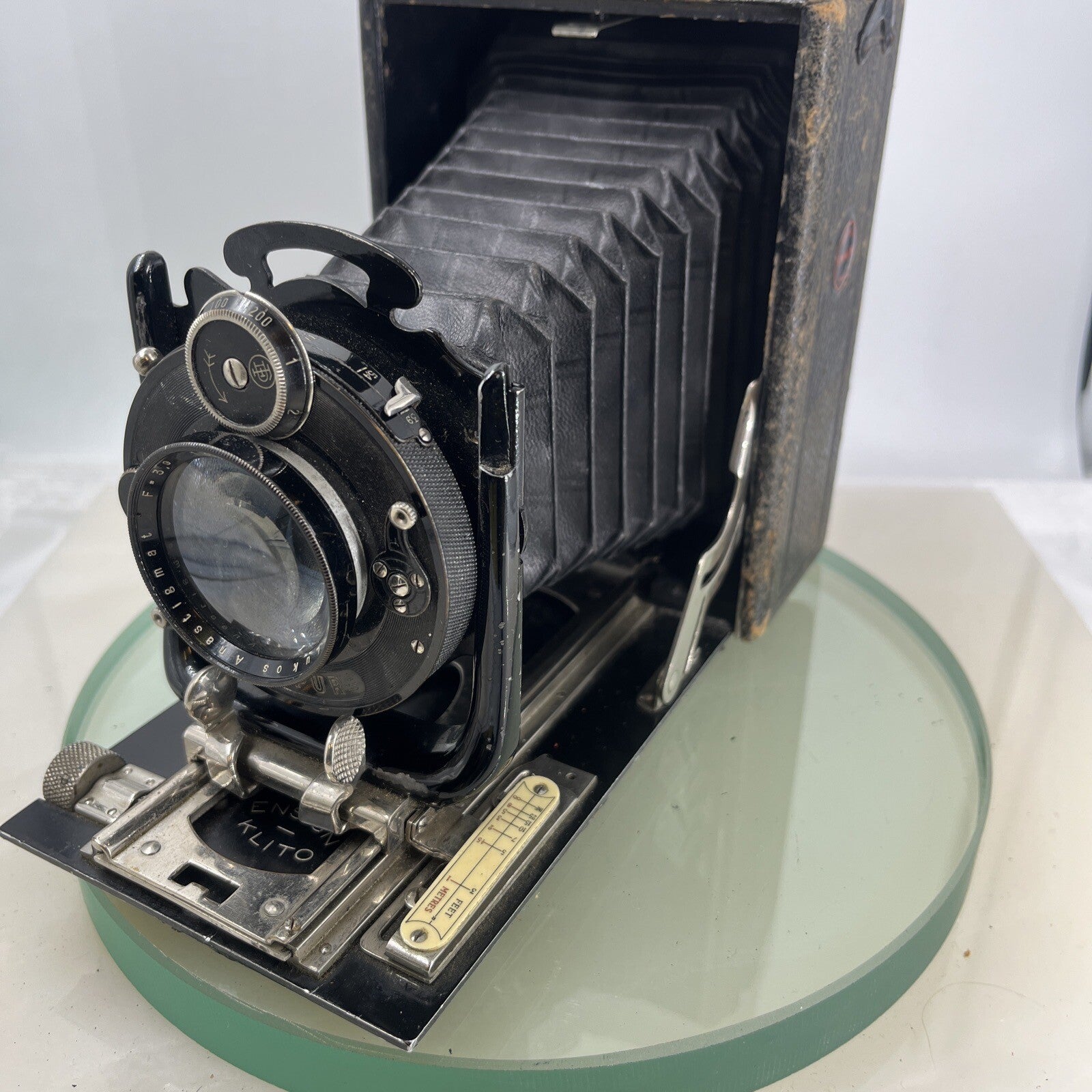 Houghton Butcher Ensign KLITO Double Extension 1912-16 Folding Camera LUKOS f=33