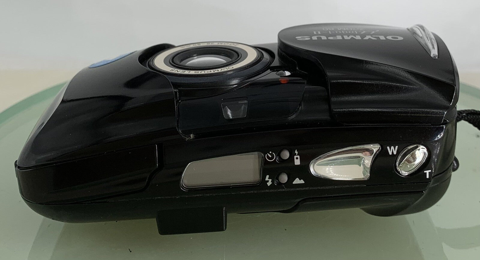 Olympus mju ii Zoom 80 35mm Ultra Compact Camera Black All Weather  Working +TIN7
