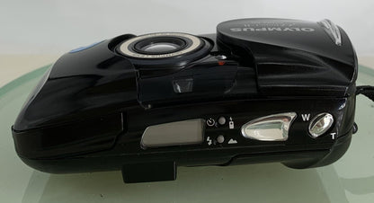 Olympus mju ii Zoom 80 35mm Ultra Compact Camera Black All Weather  Working +TIN7