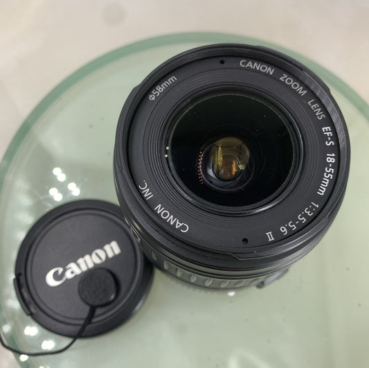 Canon EF-S 18-55mm f/4-5.6 IS Black Photography Camera Lens TESTED - 2520