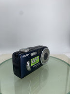 Sony Cybershot DSC-P12 5.0MP DIGITAL CAMERA BLUE + CHARGER + WIRE TESTED - 5952
