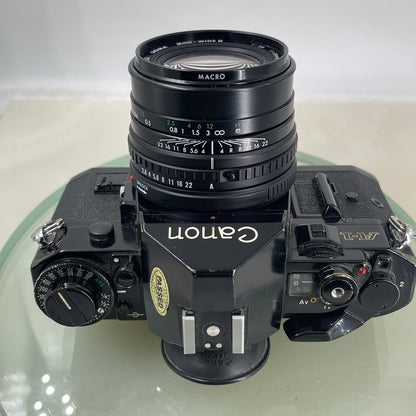 BEAUTIFUL Canon A-1 35mm SLR Camera Body+ SIGMA 28mm f/1.8 FULLY WORKING #9227