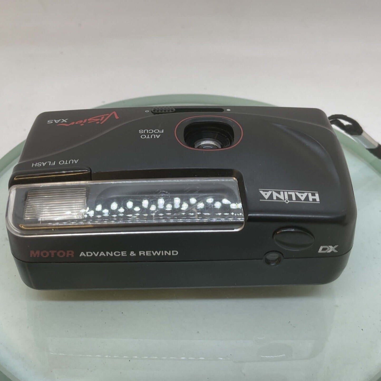 VIntage HALINA VISION XAS AUTO FLASH & FOCUS COMPACT CAMERA & CASE -TESTED#5546