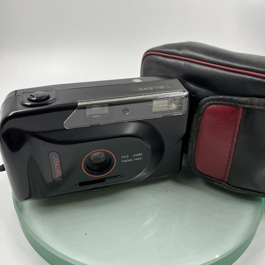 Vintage Premier PC-640 Film  Camera 35mm - 1980’s With Case #5260