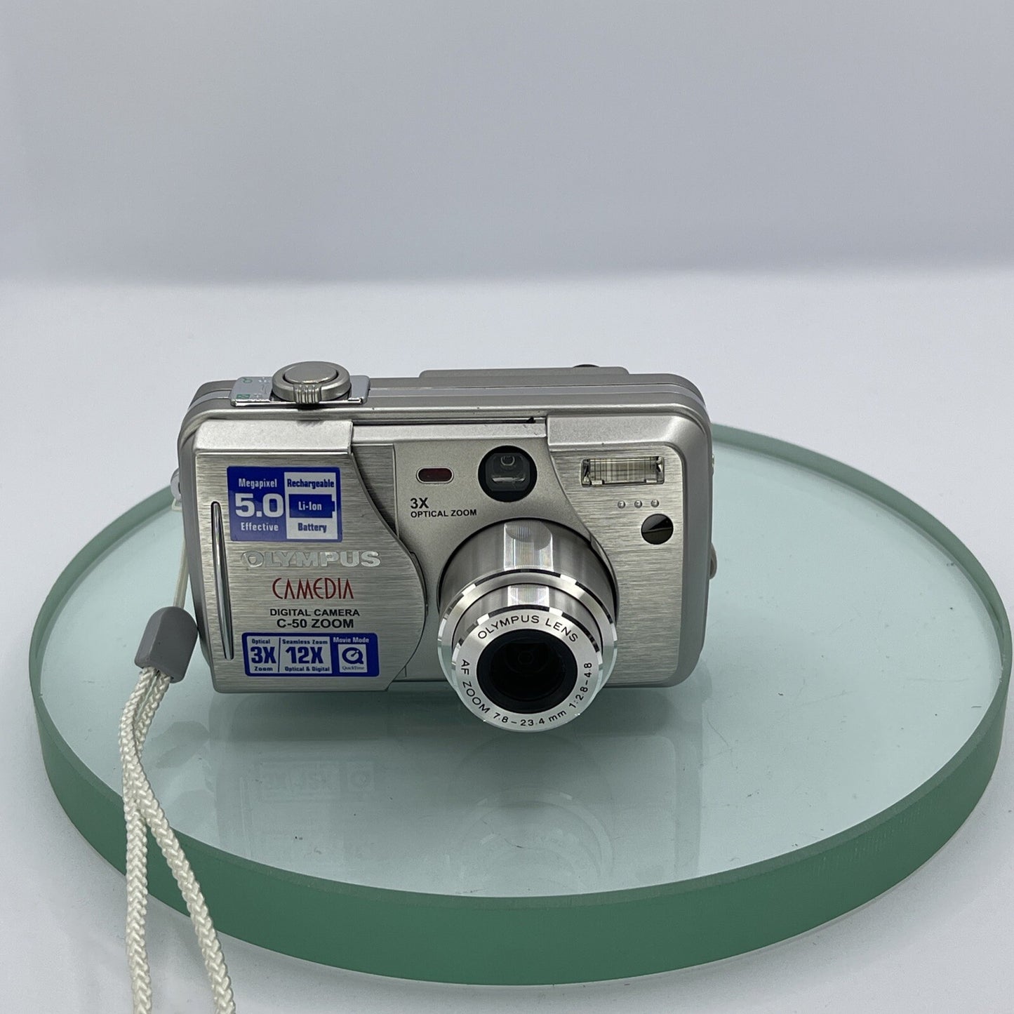 Olympus Camedia C-50 Zoom 5.0MP Compact Digital Camera Silver Tested #8381