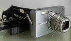 Fujifilm Digital Camera FinePix J210 SILVER+ CHARGER + WIRE+4GB CARD TESTED- 9830