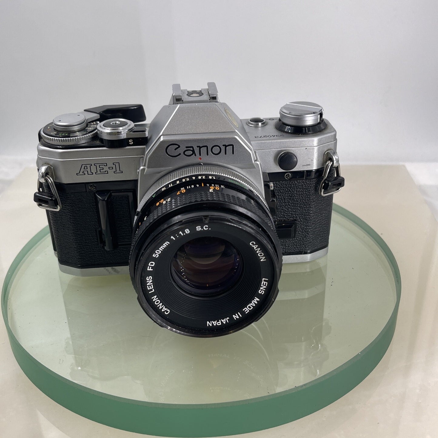 Canon AE-1  35mm SLR Film Manual Camera + Canon 50mm F/1.8 FD Lens Like A-1 #7501