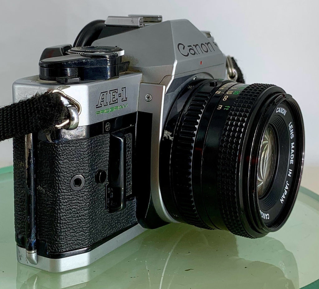 Canon AE-1 Program 35mm SLR Film Manual Camera + Canon 50mm F/1.8 FD Lens +# 1442
