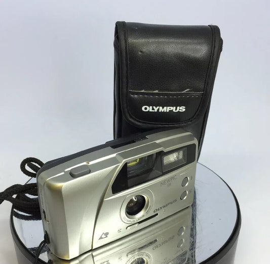 Olympus Newpic XB APS Film Camera 24mm Wide Angle Panorama Lens + Case#4350