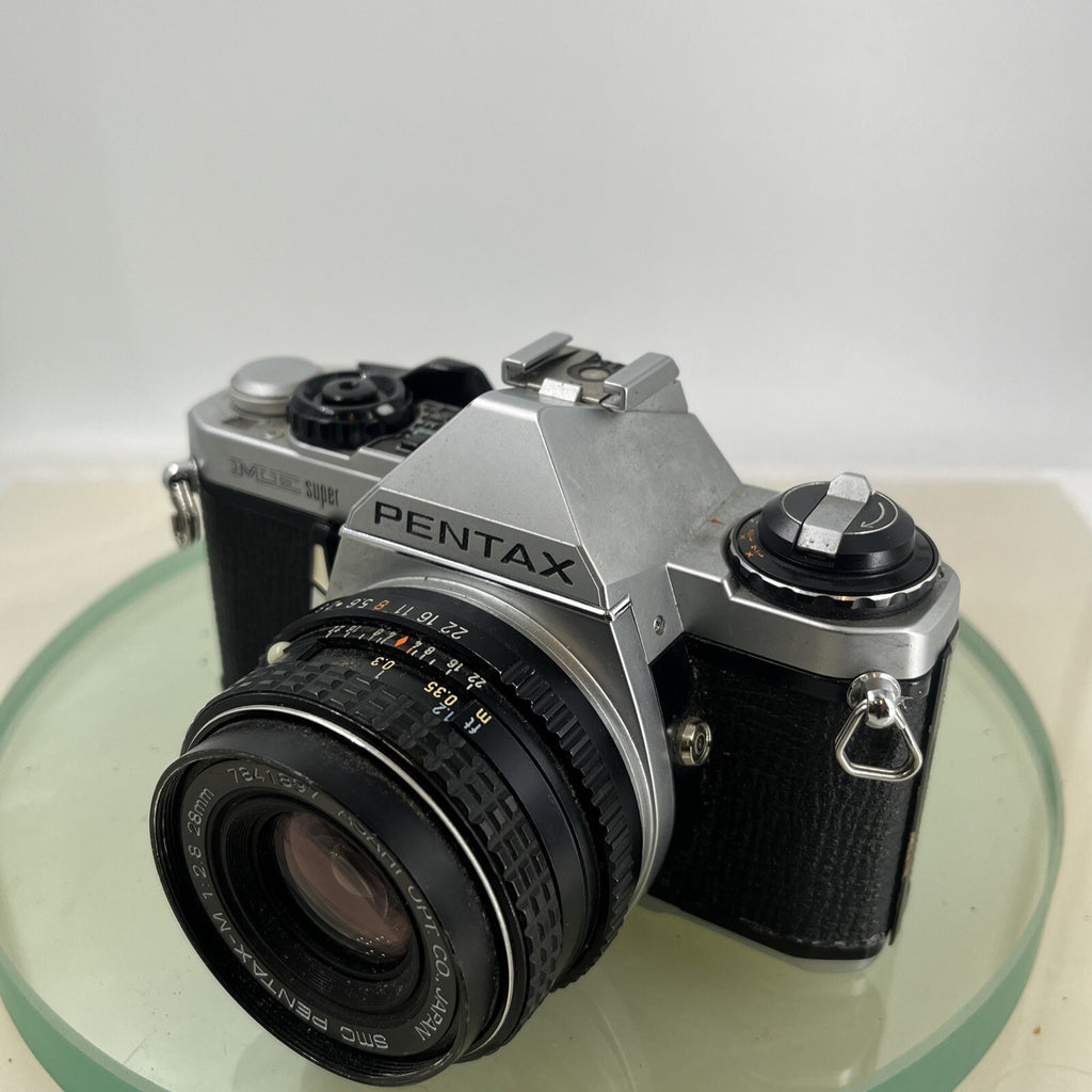 Pentax ME Super 35mm SLR Film camera + Pentax-M  28mm f2.8 LENS  - TESTED  8642
