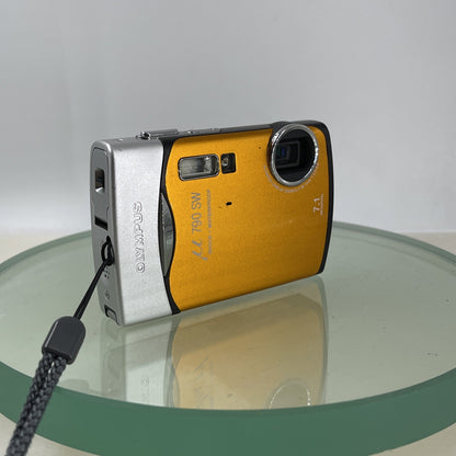 Olympus Stylus U790 SW 7.1MP Digital Camera Orange Waterproof Tested(LENS ISSUE)0