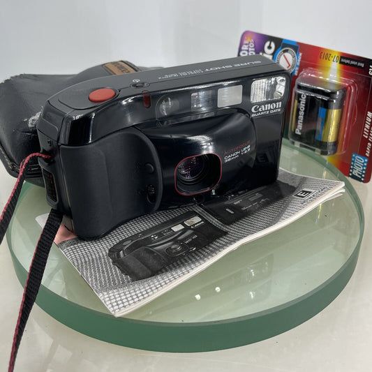 Canon Sure Shot Supreme Quartz Date 35mm Point & Shoot Camera Exc Working N MINT0