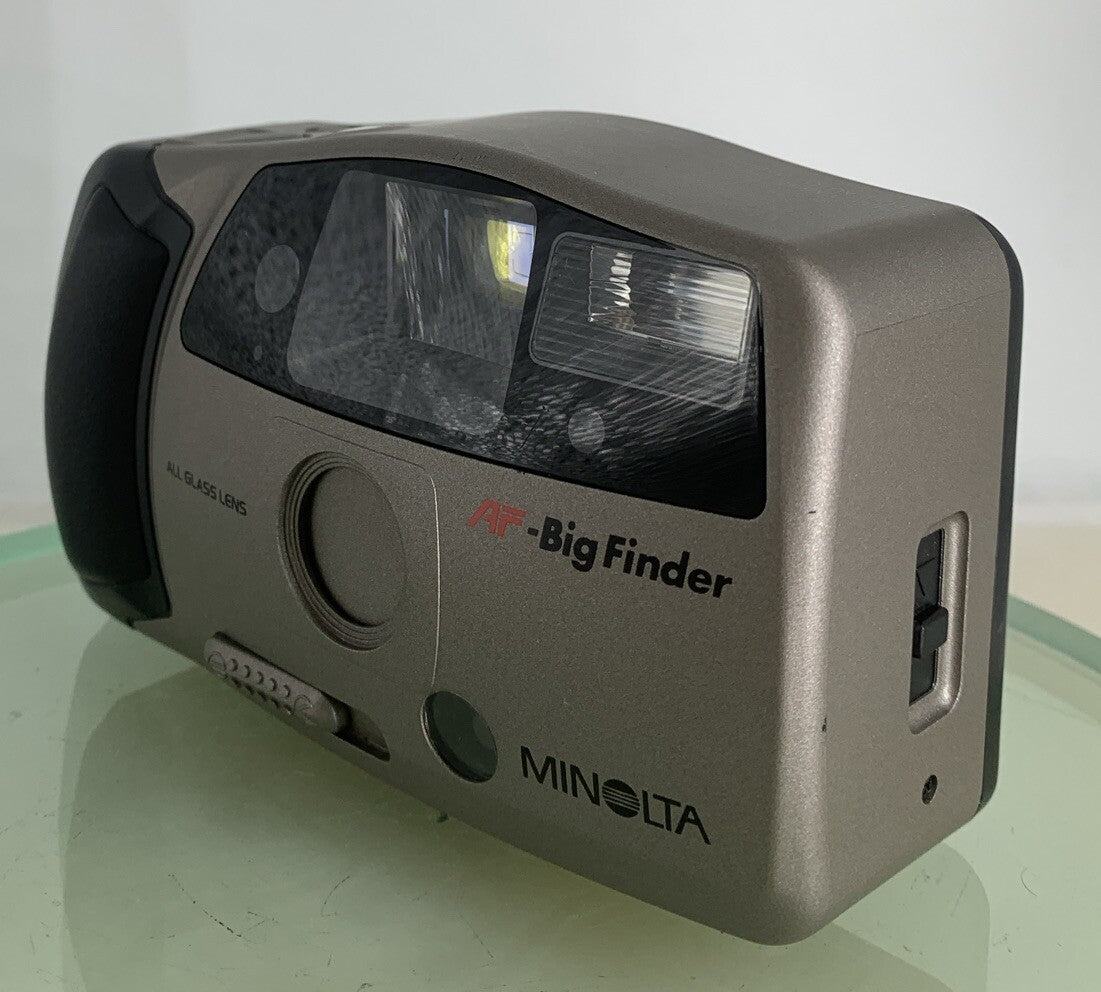 Minolta AF Big Finder 35mm Film Point and Shoot Camera CLEAN GREY TESTED - 6012